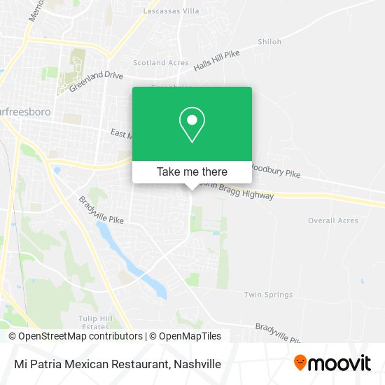 Mapa de Mi Patria Mexican Restaurant