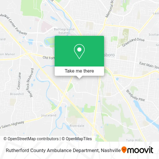 Rutherford County Ambulance Department map