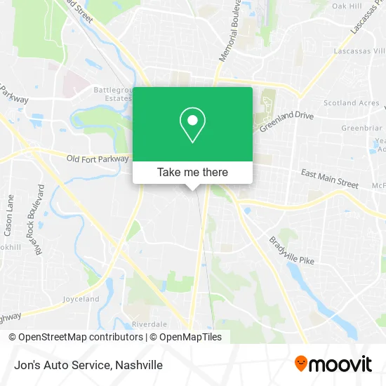Jon's Auto Service map