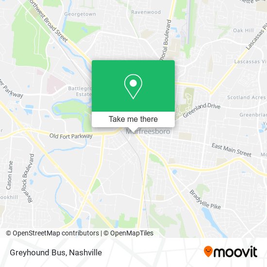 Mapa de Greyhound Bus