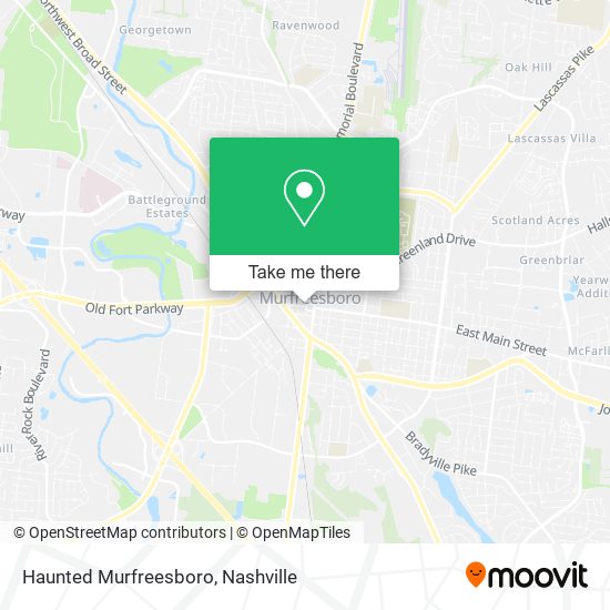 Haunted Murfreesboro map