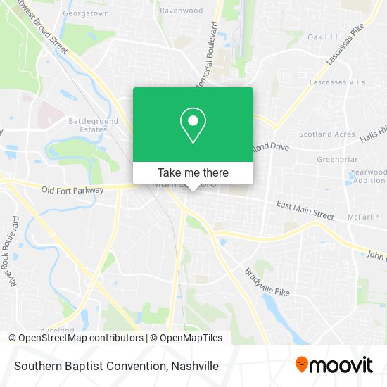 Mapa de Southern Baptist Convention
