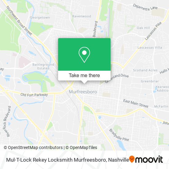 Mul-T-Lock Rekey Locksmith Murfreesboro map