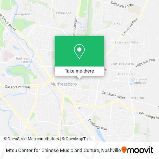 Mtsu Center for Chinese Music and Culture map