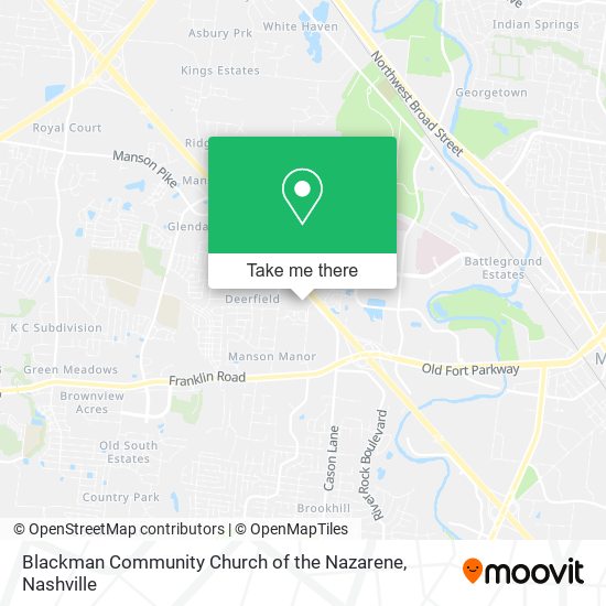 Mapa de Blackman Community Church of the Nazarene