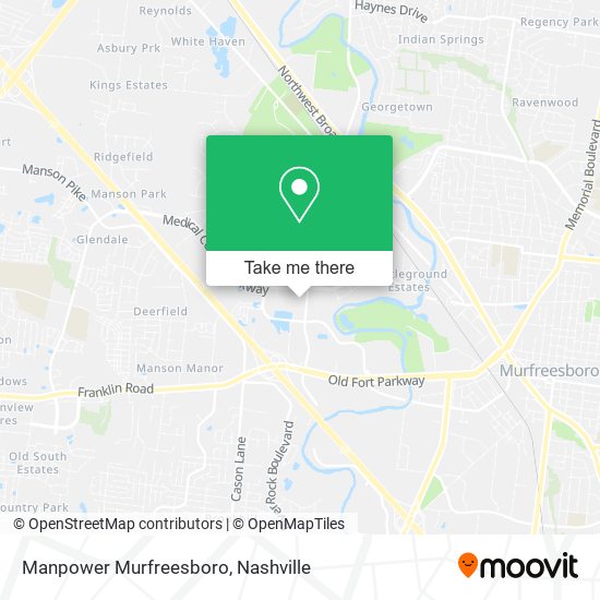 Manpower Murfreesboro map