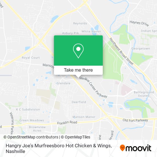 Mapa de Hangry Joe's Murfreesboro Hot Chicken & Wings