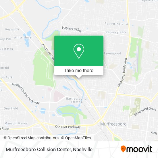 Murfreesboro Collision Center map