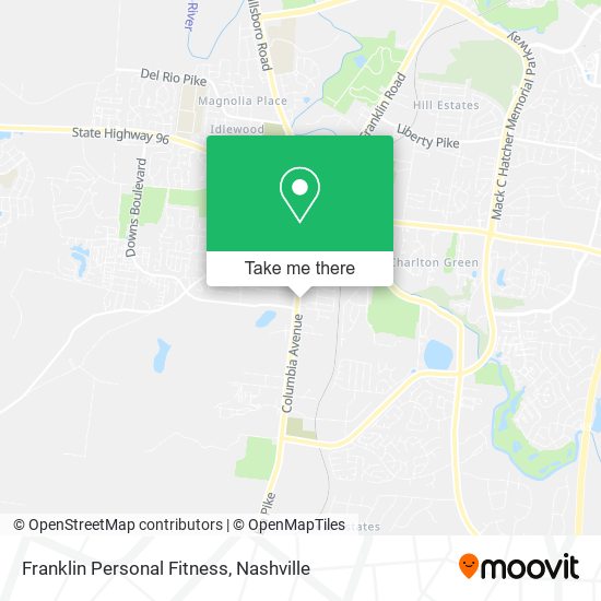 Franklin Personal Fitness map
