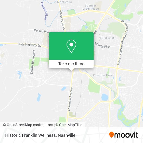 Historic Franklin Wellness map