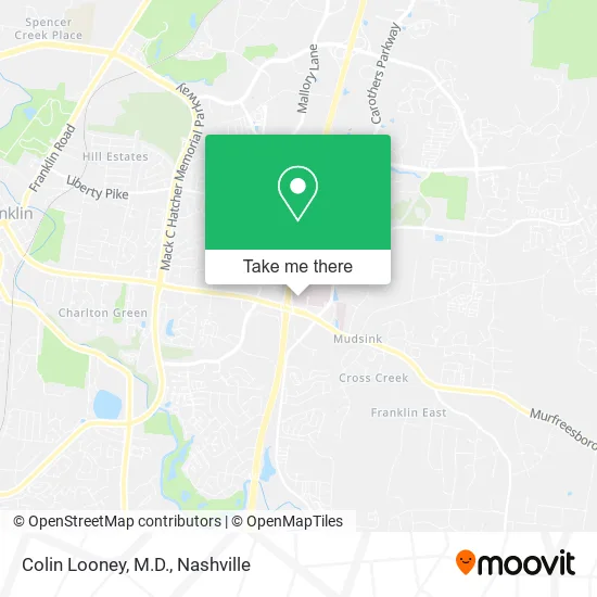 Colin Looney, M.D. map