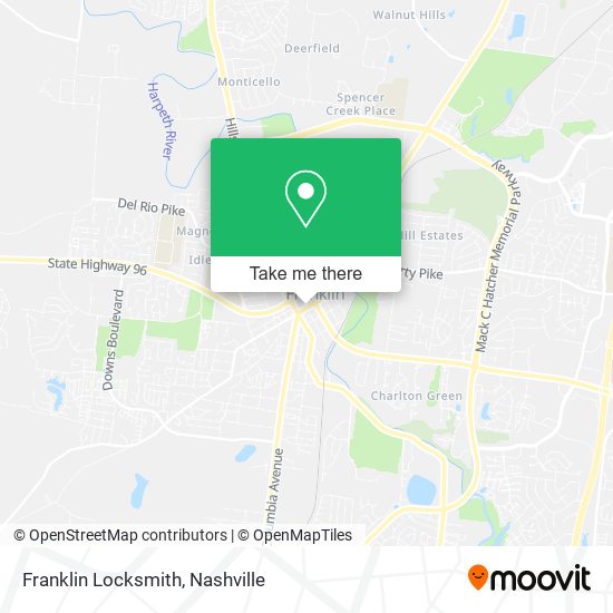 Franklin Locksmith map