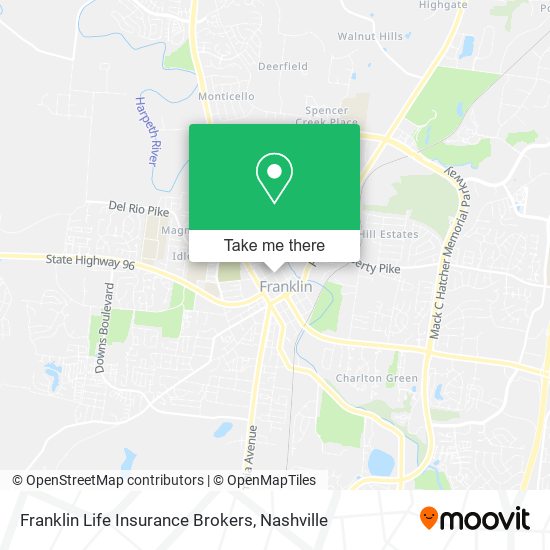 Franklin Life Insurance Brokers map