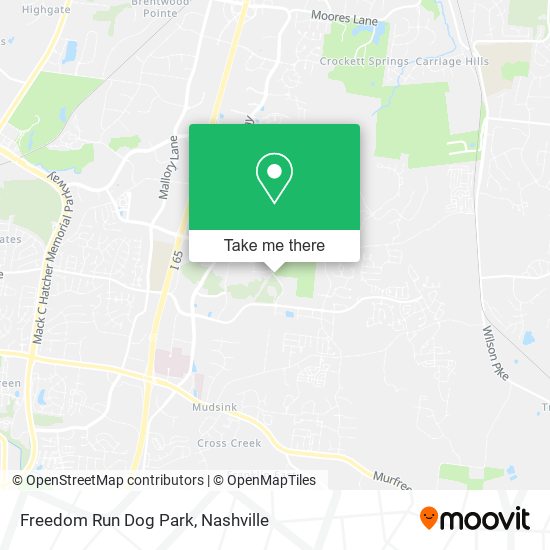 Freedom Run Dog Park map