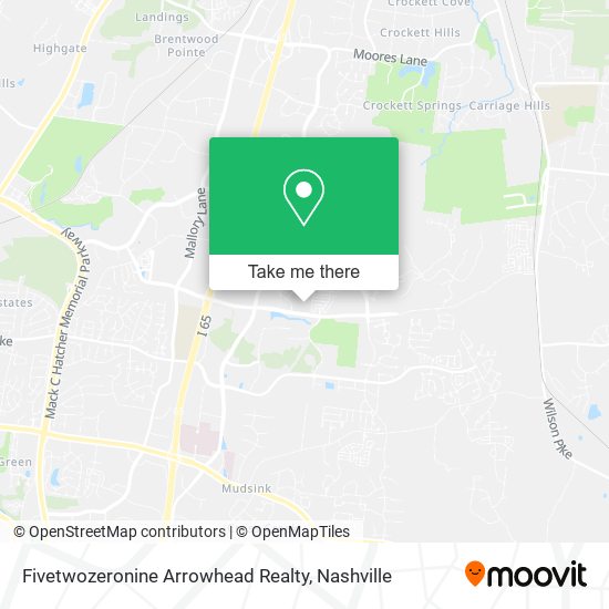 Mapa de Fivetwozeronine Arrowhead Realty