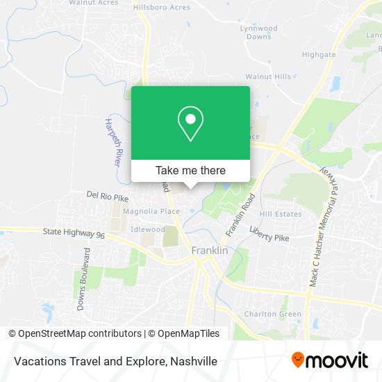 Mapa de Vacations Travel and Explore
