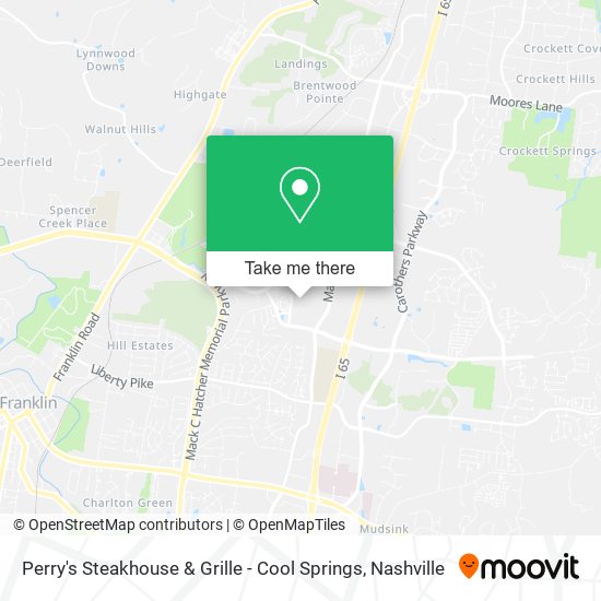 Mapa de Perry's Steakhouse & Grille - Cool Springs
