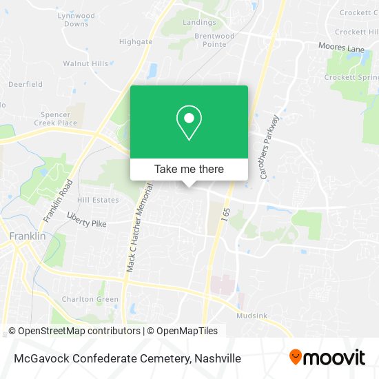 McGavock Confederate Cemetery map