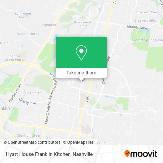 Mapa de Hyatt House Franklin Kitchen
