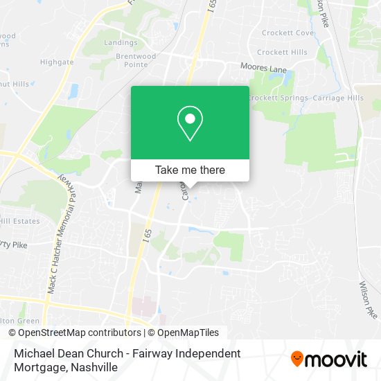 Michael Dean Church - Fairway Independent Mortgage map