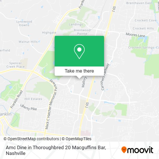 Amc Dine in Thoroughbred 20 Macguffins Bar map