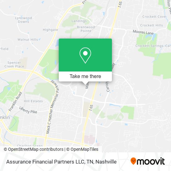 Assurance Financial Partners LLC, TN map