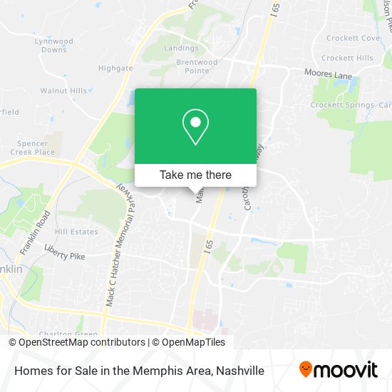 Mapa de Homes for Sale in the Memphis Area