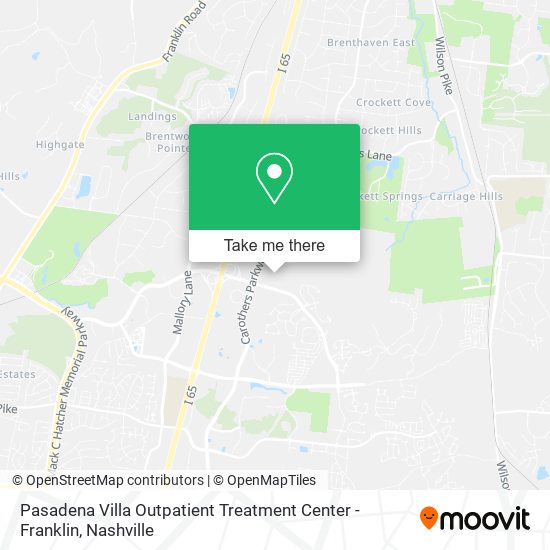 Pasadena Villa Outpatient Treatment Center - Franklin map