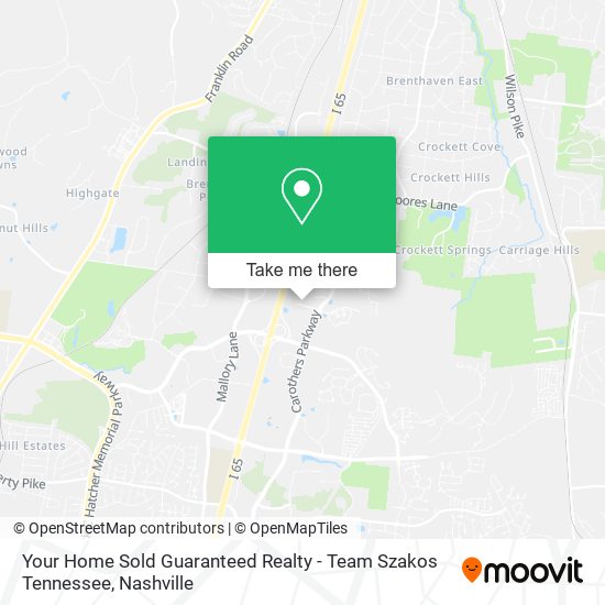 Your Home Sold Guaranteed Realty - Team Szakos Tennessee map