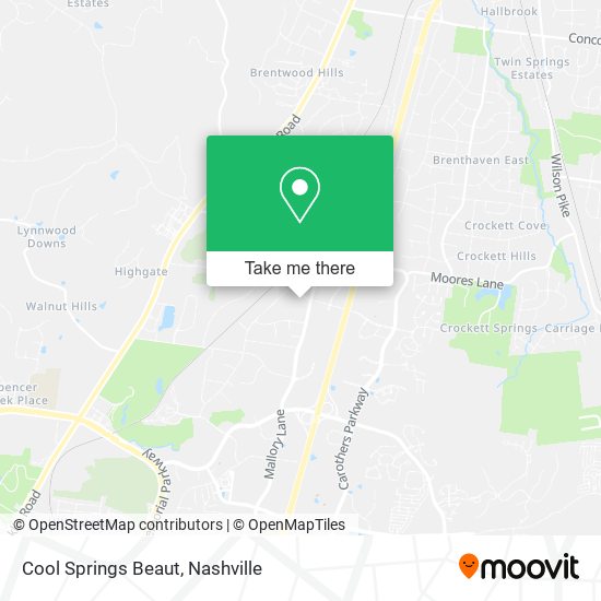 Mapa de Cool Springs Beaut