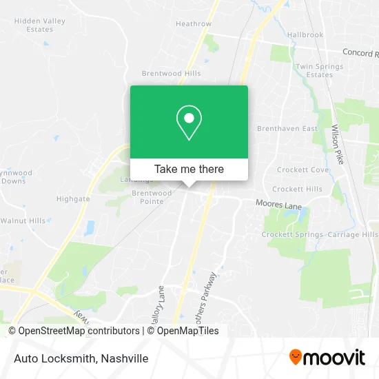 Auto Locksmith map