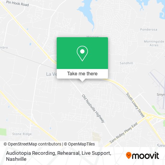 Audiotopia Recording, Rehearsal, Live Support map