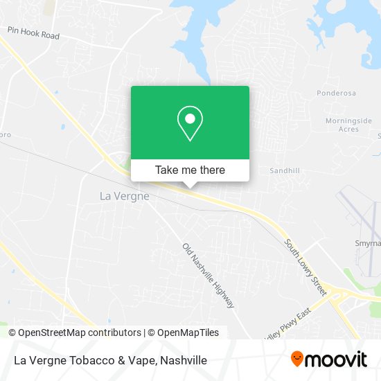 La Vergne Tobacco & Vape map
