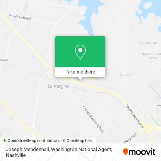 Mapa de Joseph Mendenhall, Washington National Agent