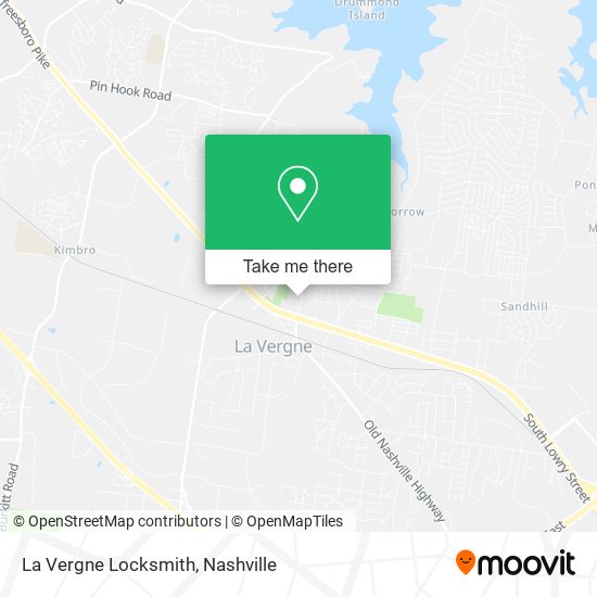 Mapa de La Vergne Locksmith