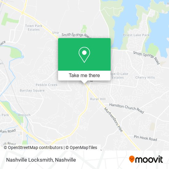 Nashville Locksmith map