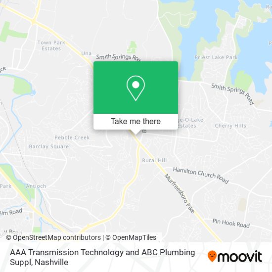 AAA Transmission Technology and ABC Plumbing Suppl map