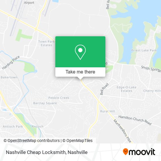 Nashville Cheap Locksmith map