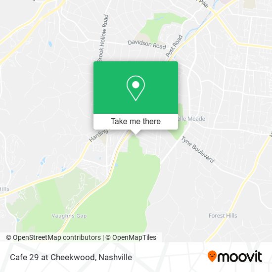Cafe 29 at Cheekwood map