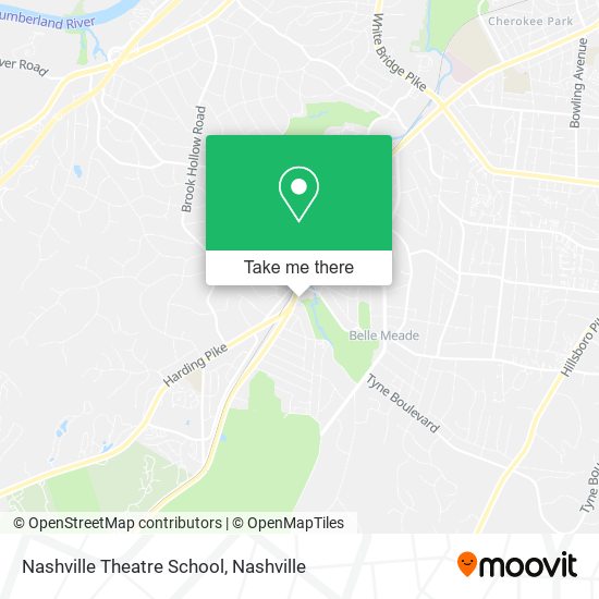 Nashville Theatre School map