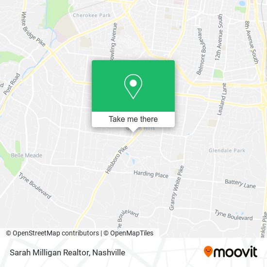 Sarah Milligan Realtor map