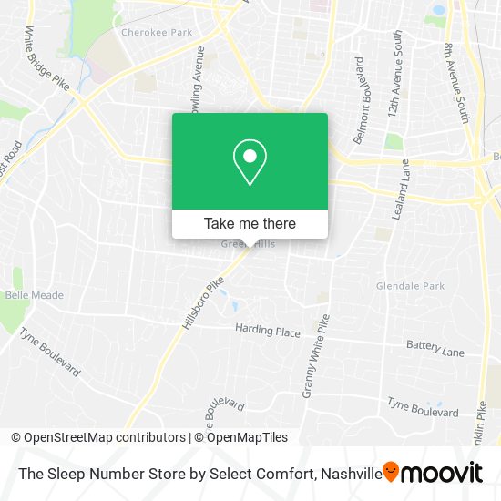 The Sleep Number Store by Select Comfort map