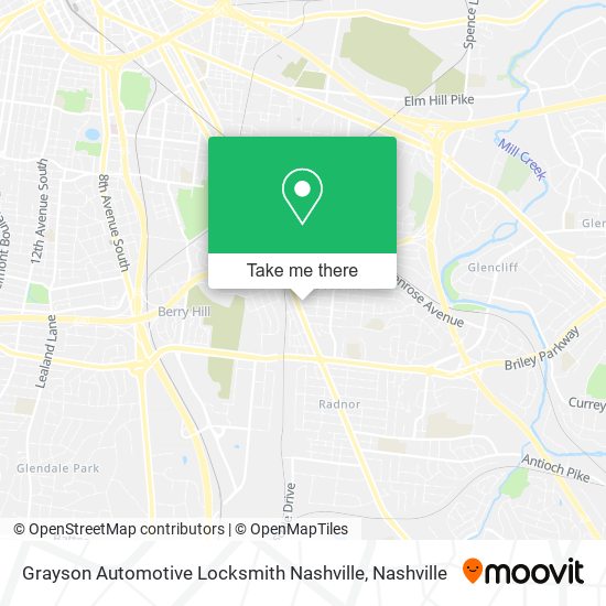 Mapa de Grayson Automotive Locksmith Nashville