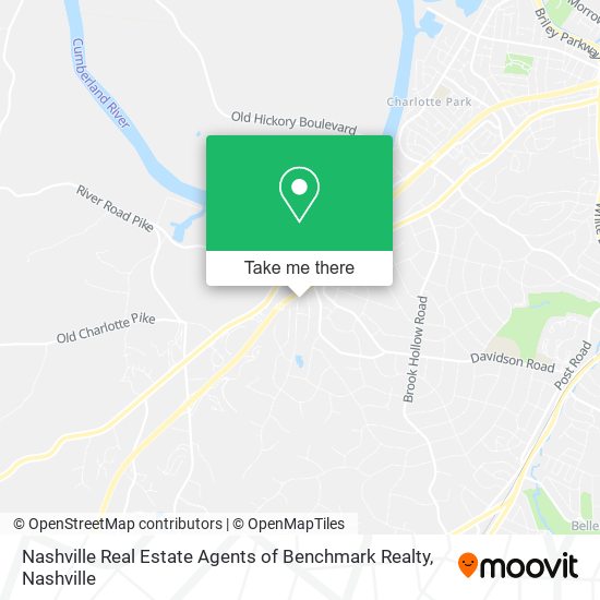 Nashville Real Estate Agents of Benchmark Realty map