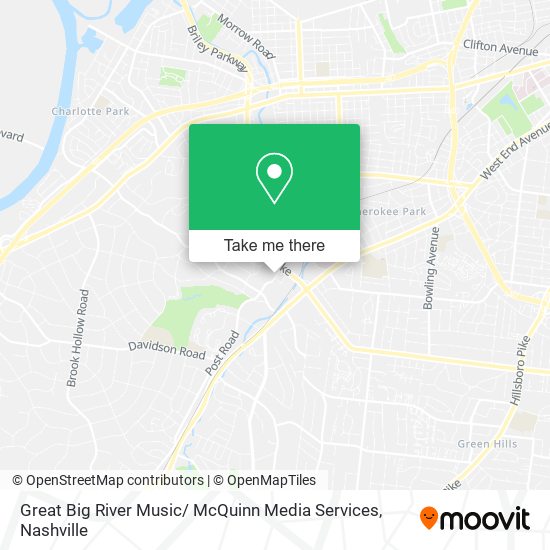 Great Big River Music/ McQuinn Media Services map