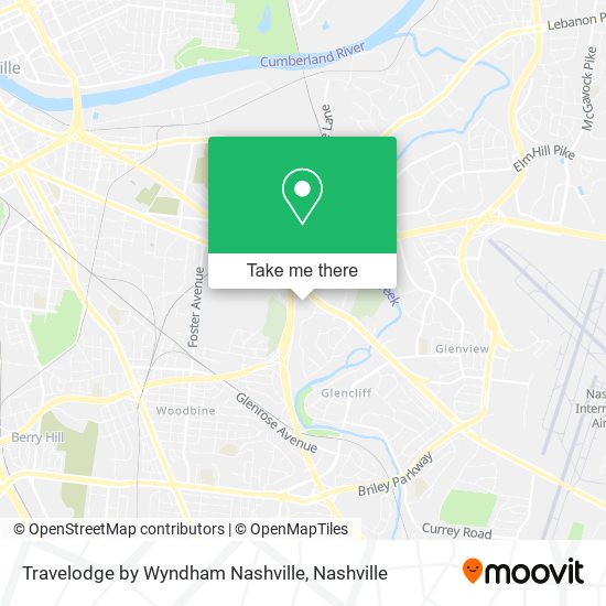 Mapa de Travelodge by Wyndham Nashville