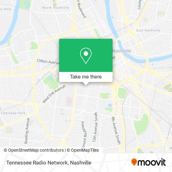 Tennessee Radio Network map