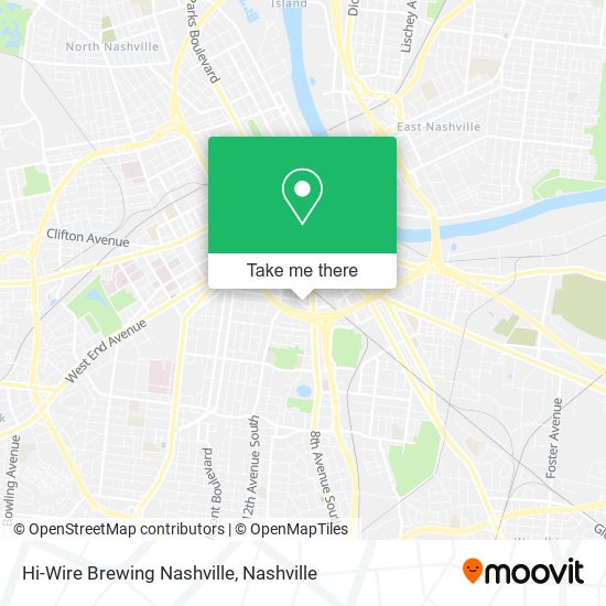 Mapa de Hi-Wire Brewing Nashville
