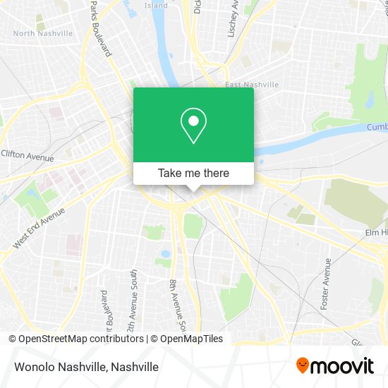 Mapa de Wonolo Nashville