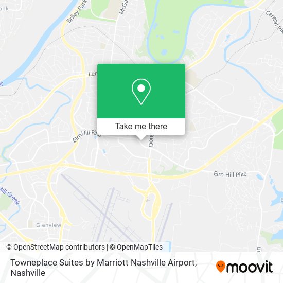 Mapa de Towneplace Suites by Marriott Nashville Airport